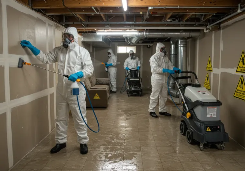 Basement Moisture Removal and Structural Drying process in Kapaa, HI